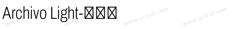 Archivo Light字体转换